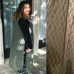 Large LuLaRoe Olive Green Lace Joy